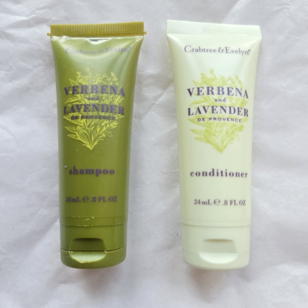 🍒 5/$20 new Crabtree & Evelyn Shampoo Conditioner Haircare Travel Set Lavender